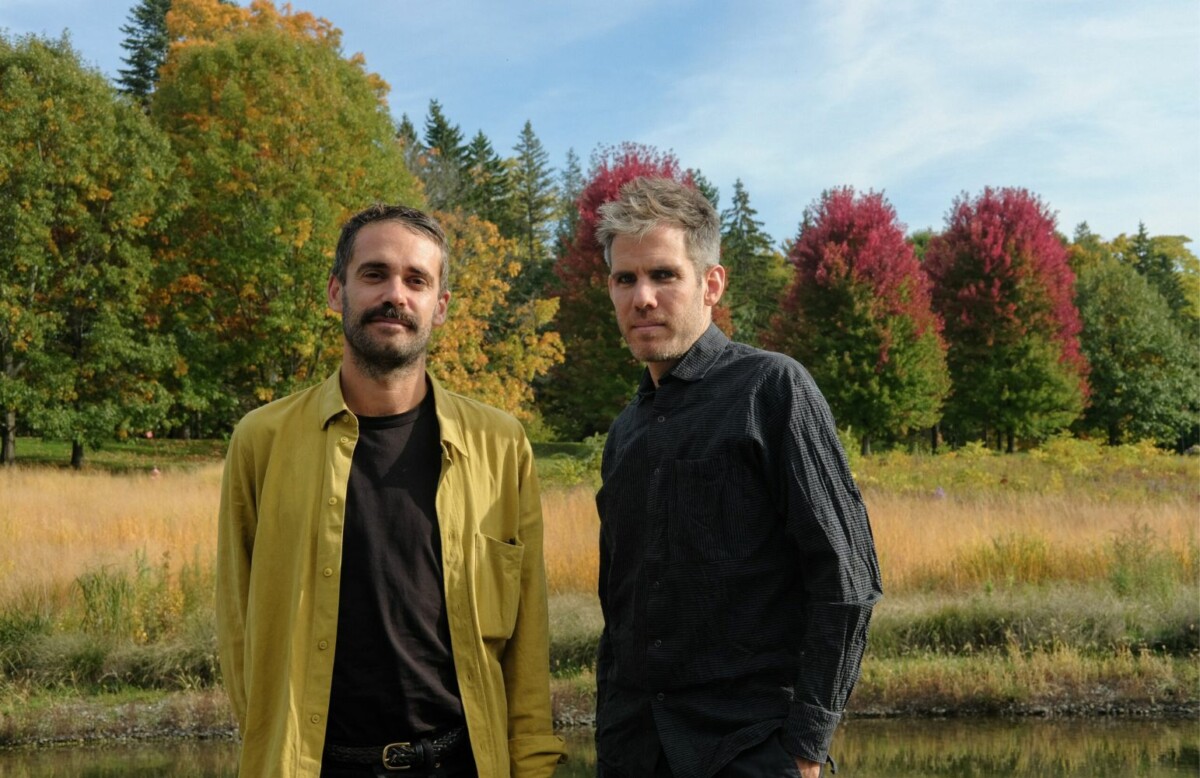 Cooking Sections artist duo, two men standing outside