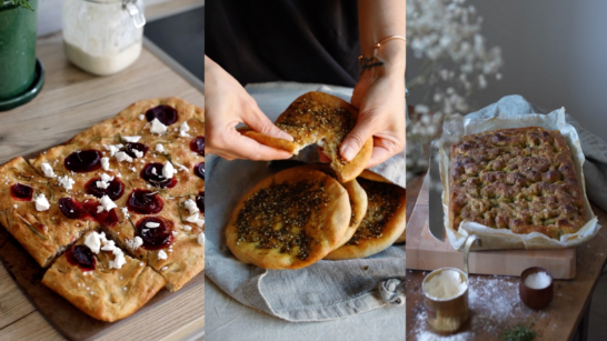 Collage of breads.